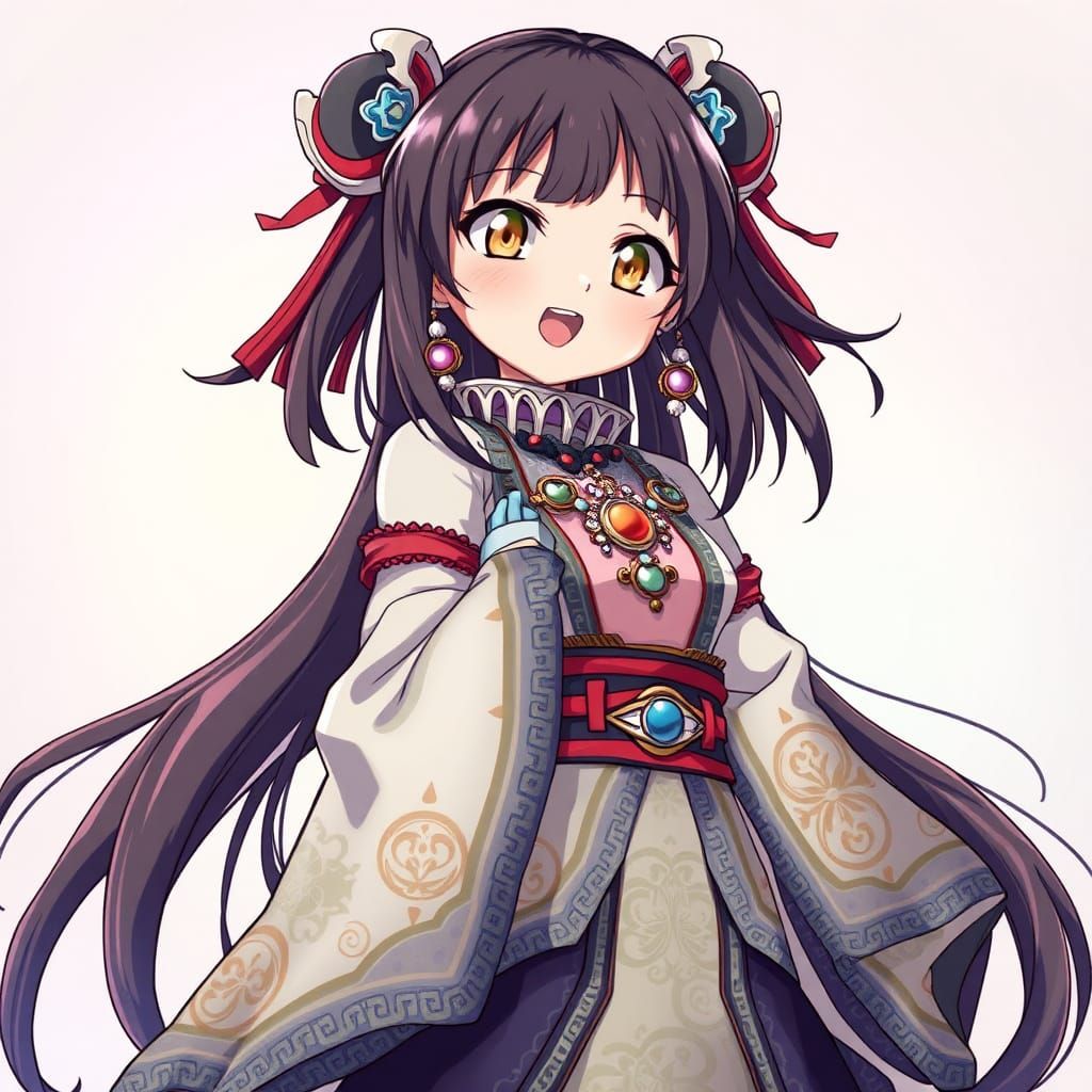 Dynamic Anime Character in Vibrant Digital Illustration