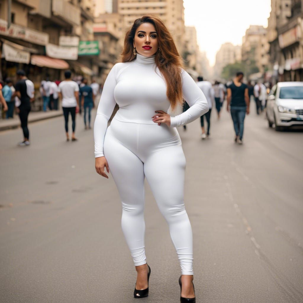 Arabic Queen in Cairo Street Scene