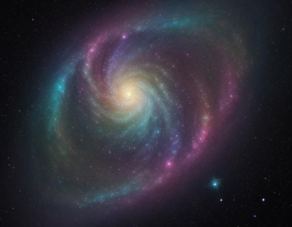 Chalk on a black canvas. A breathtaking nebula in space