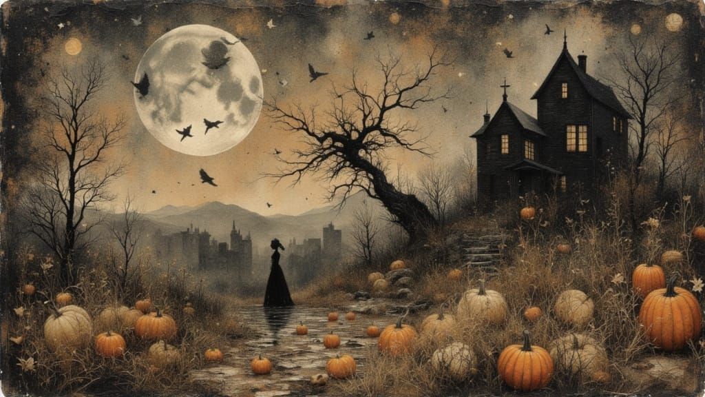 Vintage Halloween Pumpkin Decor Autumn Aesthetic