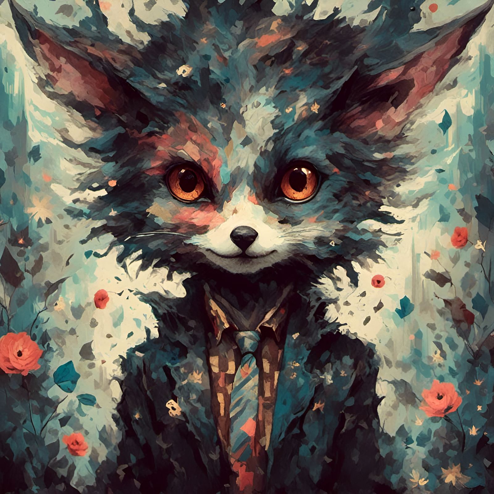 Togepi Pokemon in Starry Macabre Illustration