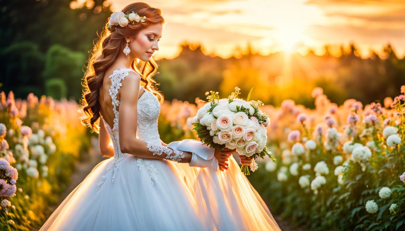 Pastel Floral Bride in Divine Sunshine