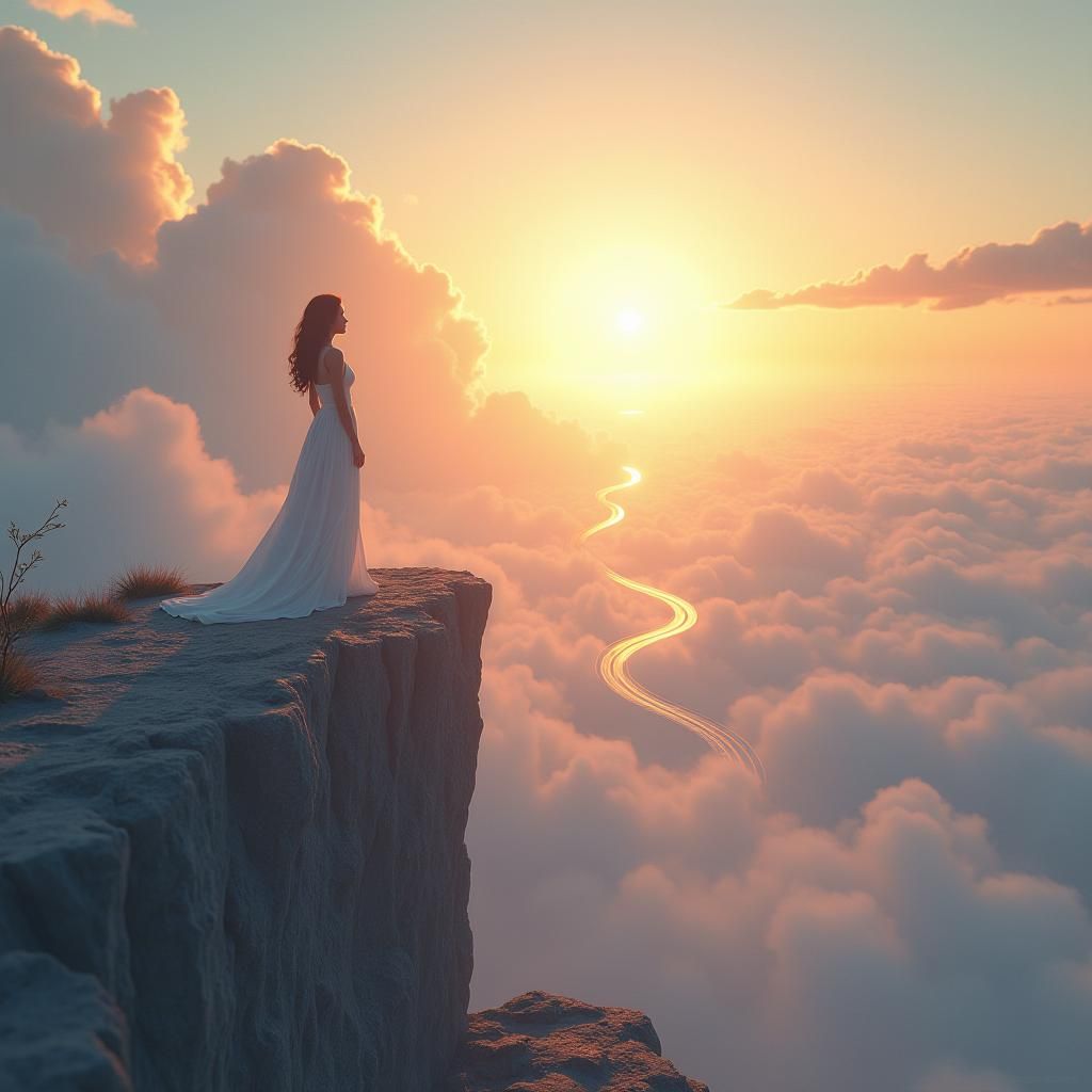 Sunrise Serenity: A Fantasy Art Journey of Hope