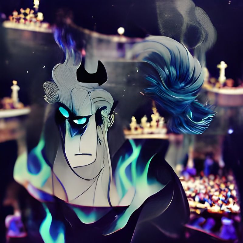 Stylized Skull Logo with Horns