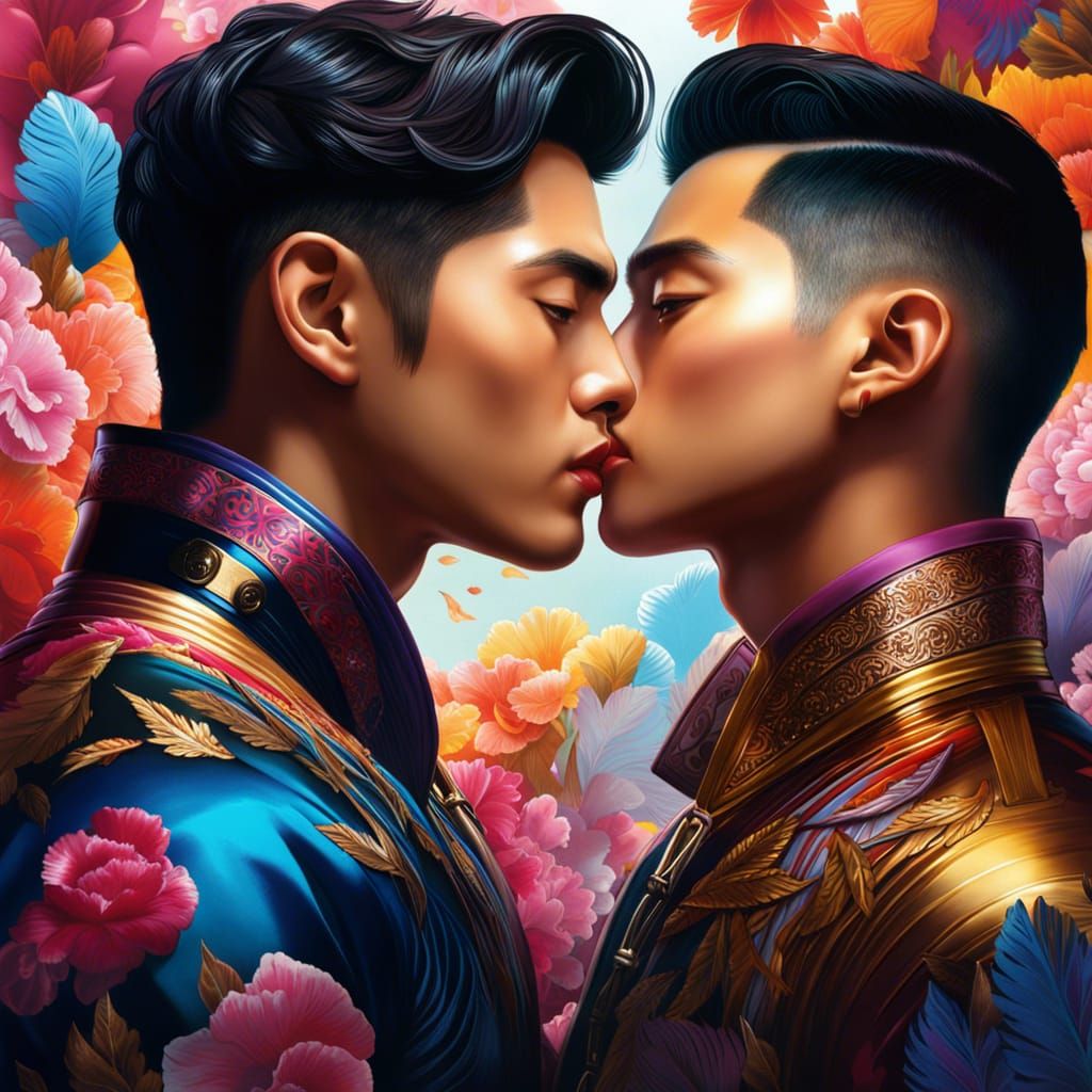 Old Prompts in SDXL 0.9 - Couple Kissing