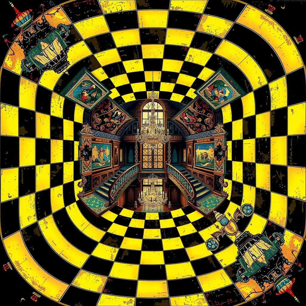 Elegant Baroque Masterpiece with Golden Lighting