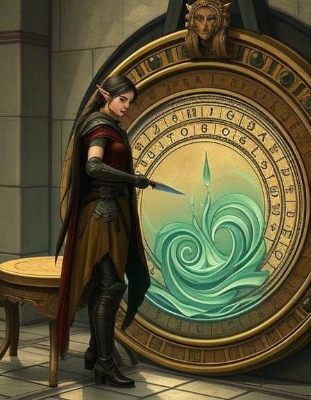 Elven Thief Activates Ancient Rune Ring