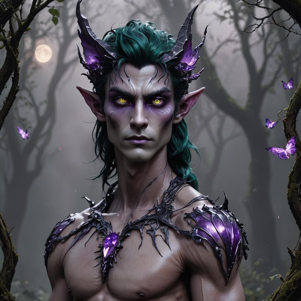 Hyperrealistic Nyxian Fae with Ethereal Glow