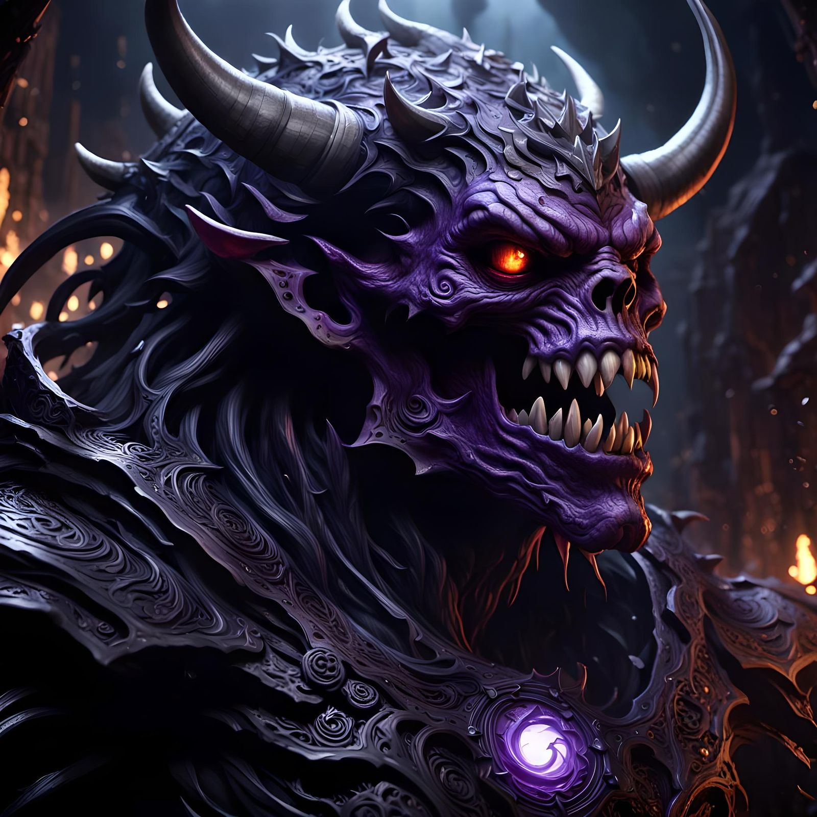 Dark Demon Breaking Free: Fantasy Concept Art