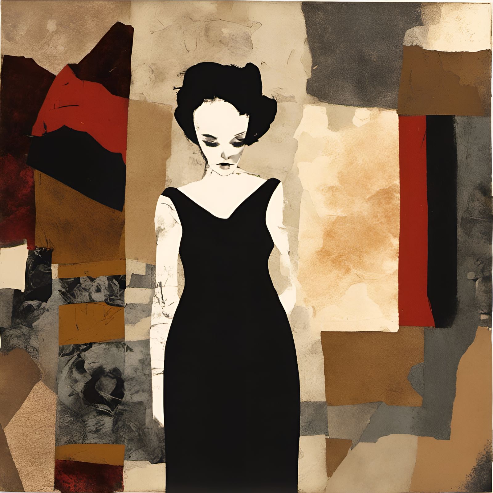 Figurative Collage Portrait in Modern Style