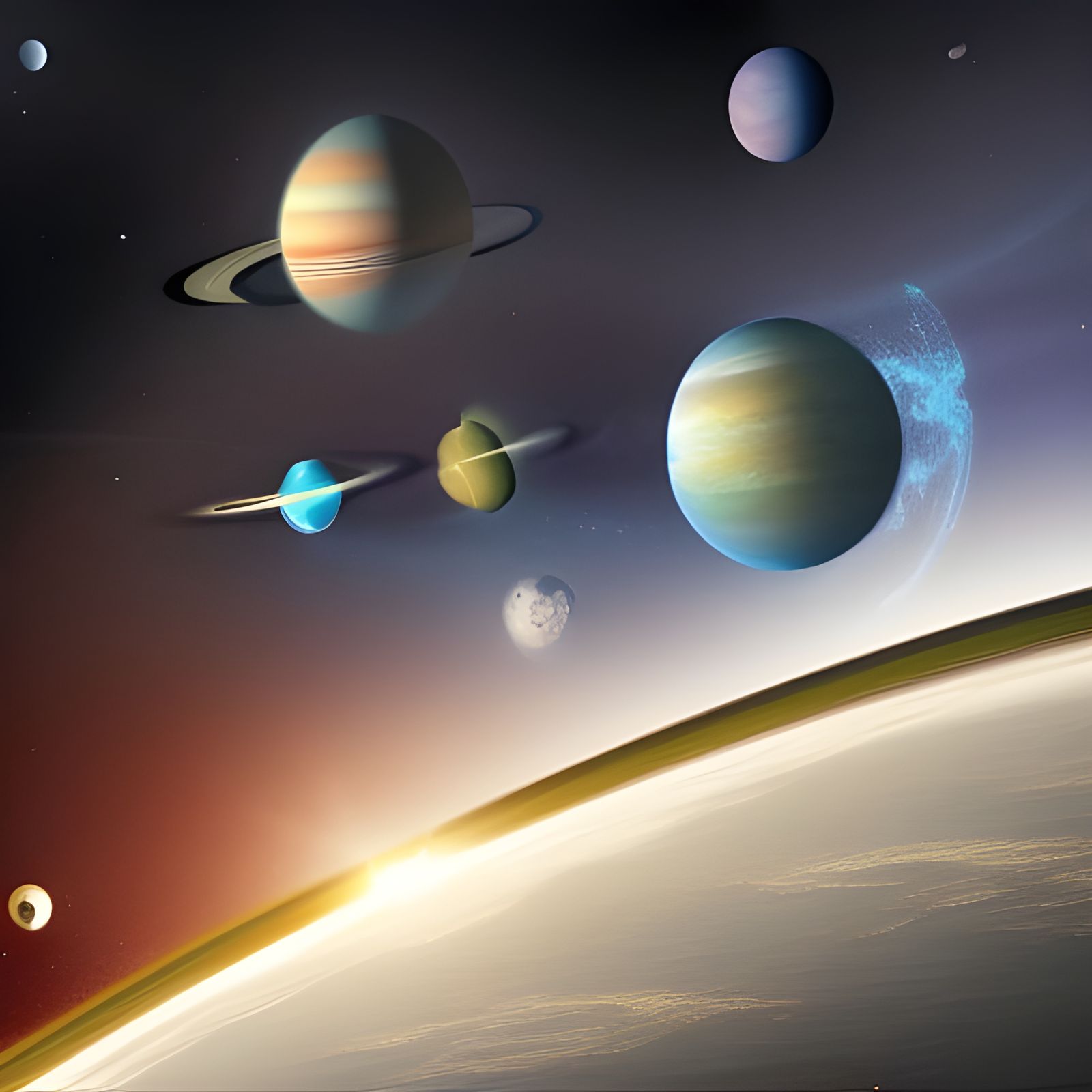 Planetary Orbits of Five Stars in a Galaxy