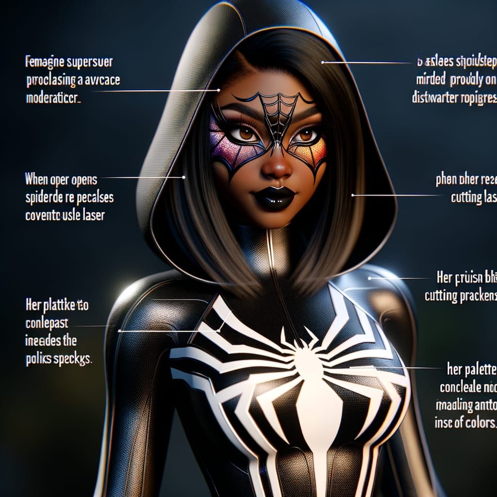 Surreal Fantasy Superheroine Reveals Spider-Inspired Power