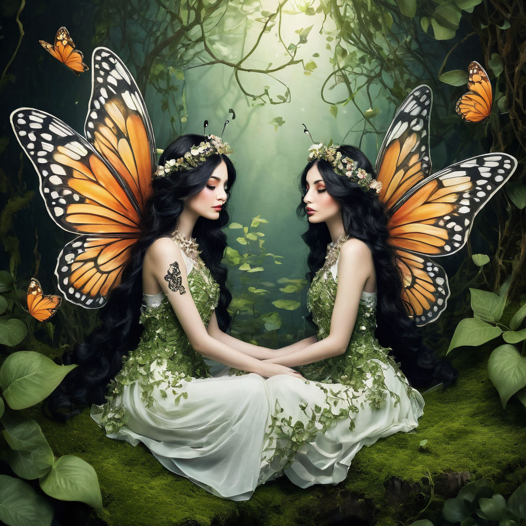 Fairies in Sunlight, Hyperrealistic Candyland Art