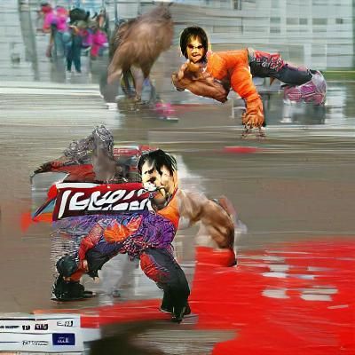 Dynamic Fighting Game Character Ready for Battle