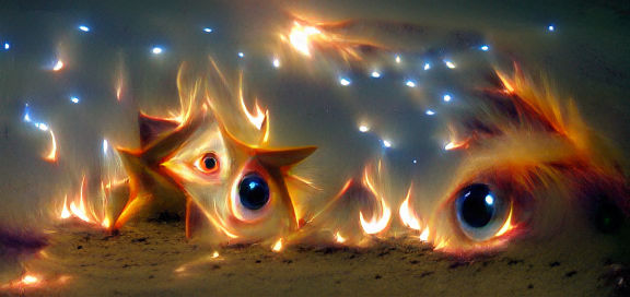 Fiery Dance: A Surreal Composition