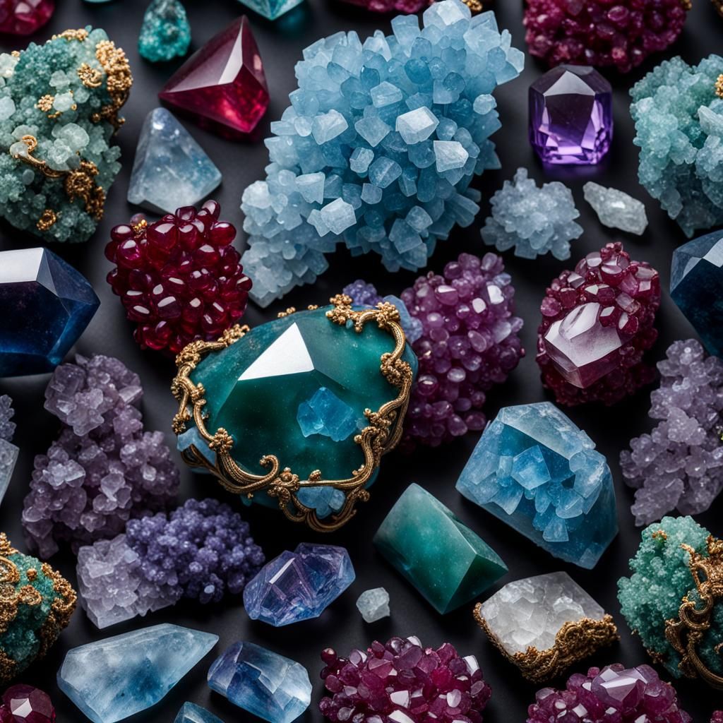 Crystal Palace with Sapphires and Amethyst in HDR