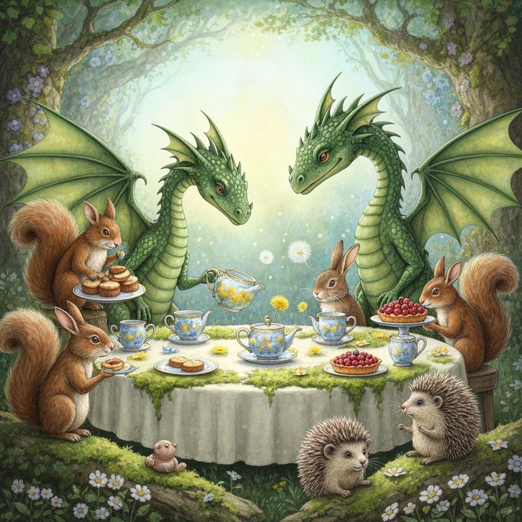 Dragons Host Whimsical Tea Party in Grove