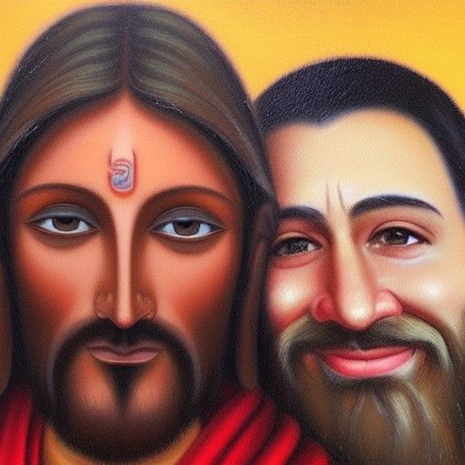 Jesus and Buddha selfie