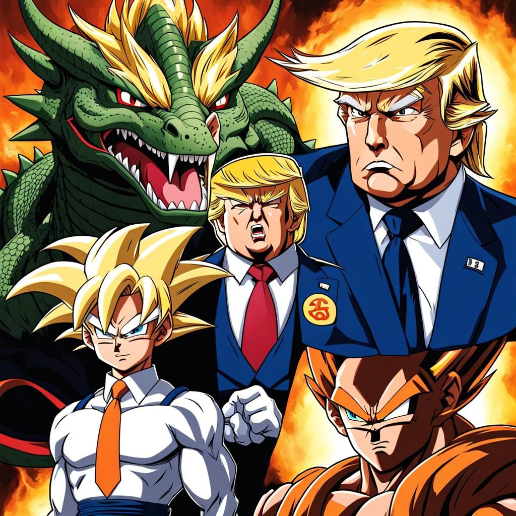 Donald Trump as Dragon Ball Z Character