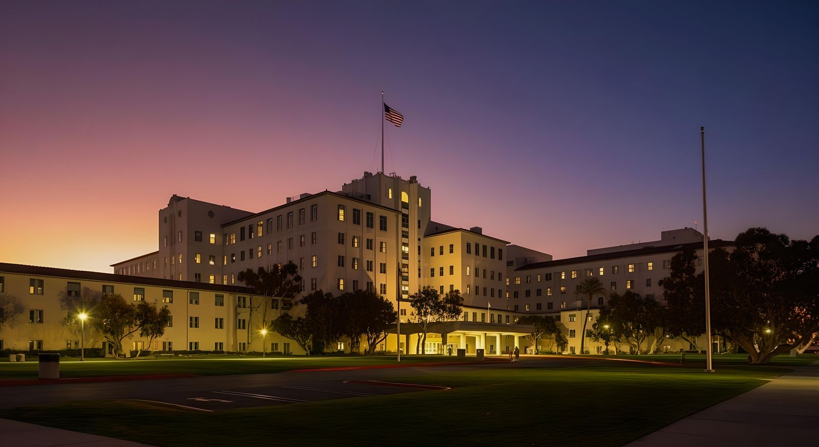 San Diego Naval Hospital at Golden Hour