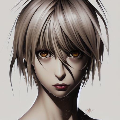 Misa Amane Portrait in Art Nouveau Style