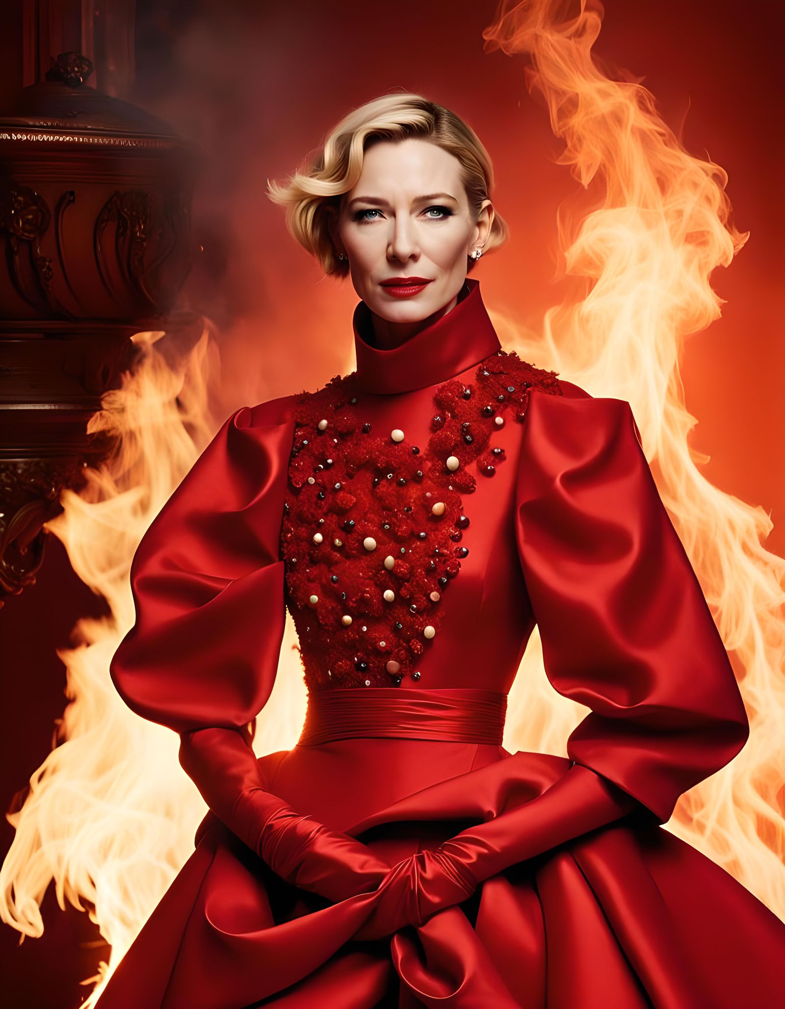 Cate Blanchett in Flames: Met Gala Fire Gown