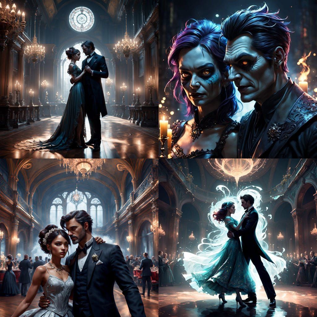 Haunted New Year's Ball: Sinister Couple Celebrates