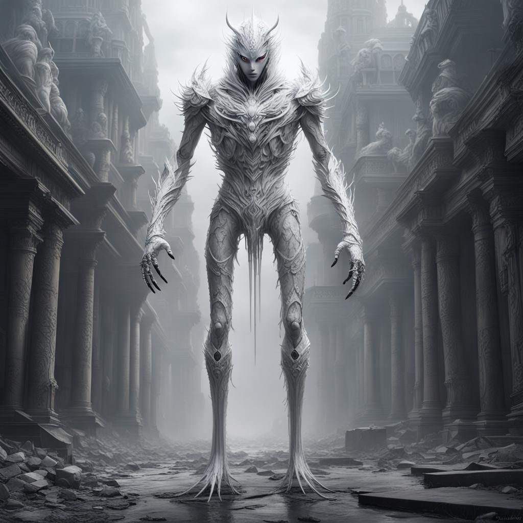 Epic Tall Figure with Black Eyes