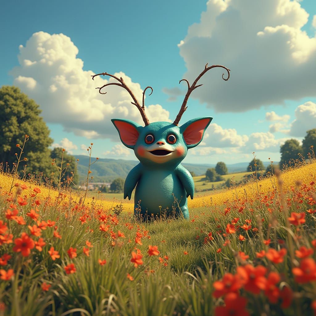 Whimsical Creature Emerges in Ohio Landscape