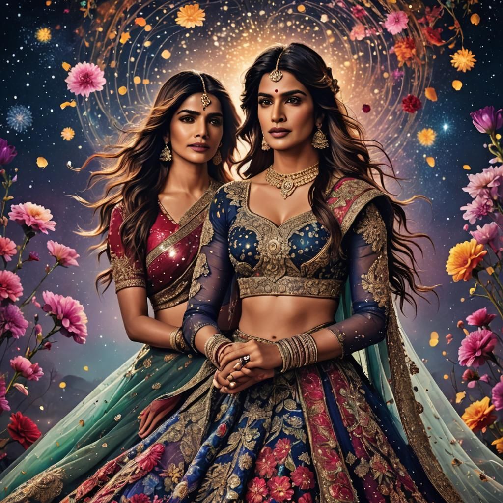 Gemstone-Encrusted Portrait in Fantasy Concept Art