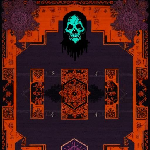 Halloween Ghost Rug: Hyper-Realistic Product Art