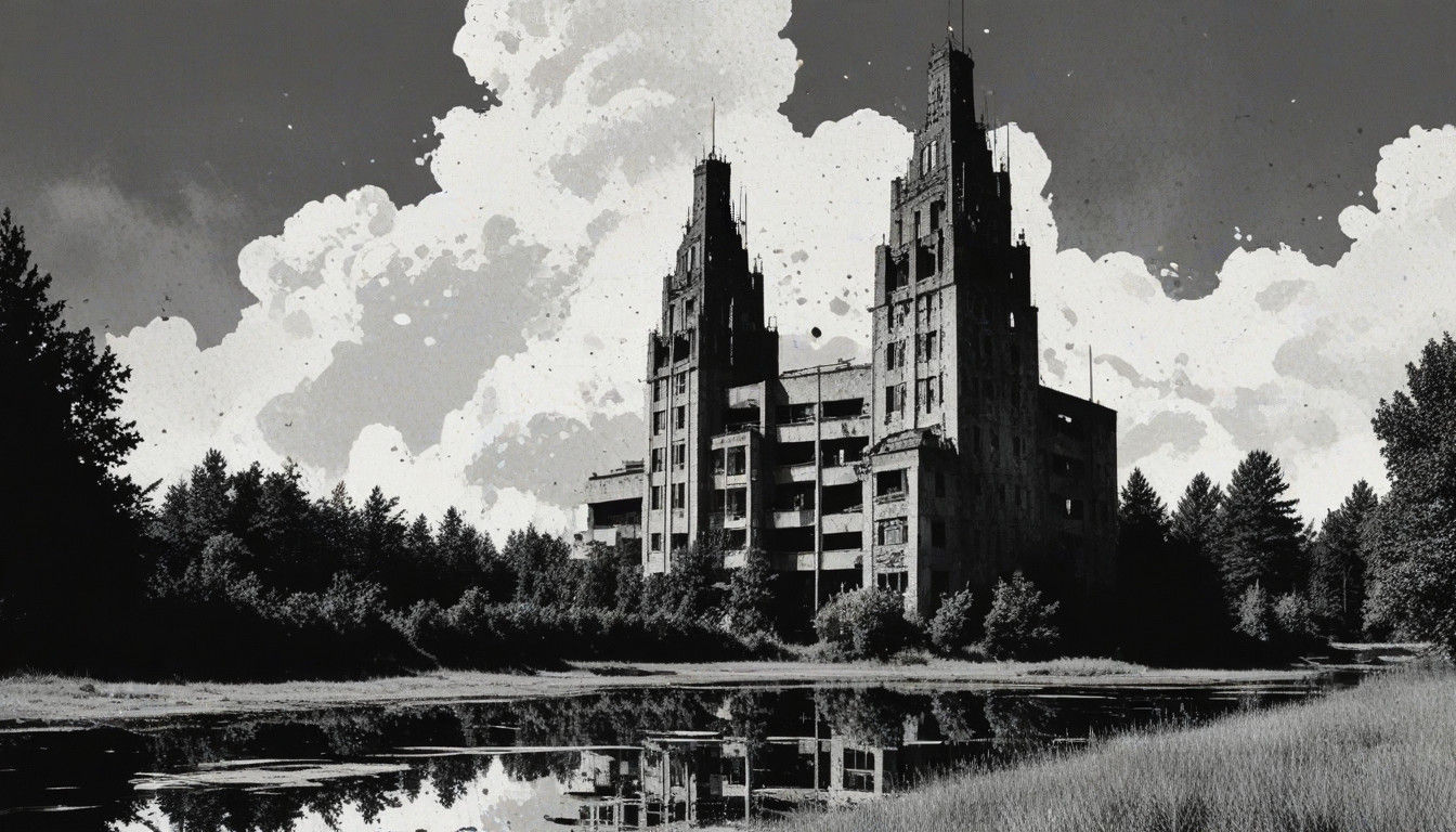 Retro Comic Book Art of Chernobyl's Dystopian Future