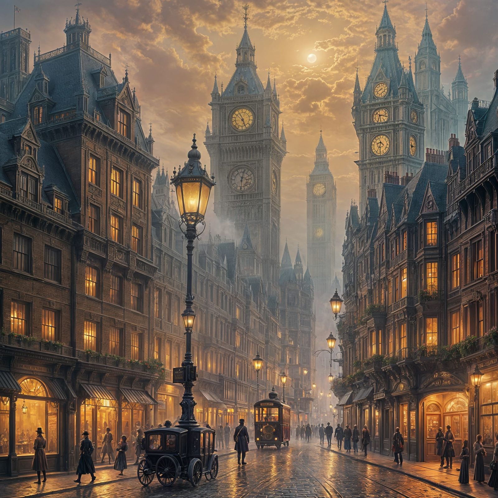 Ethereal Victorian London in Luminist Fantasy Style