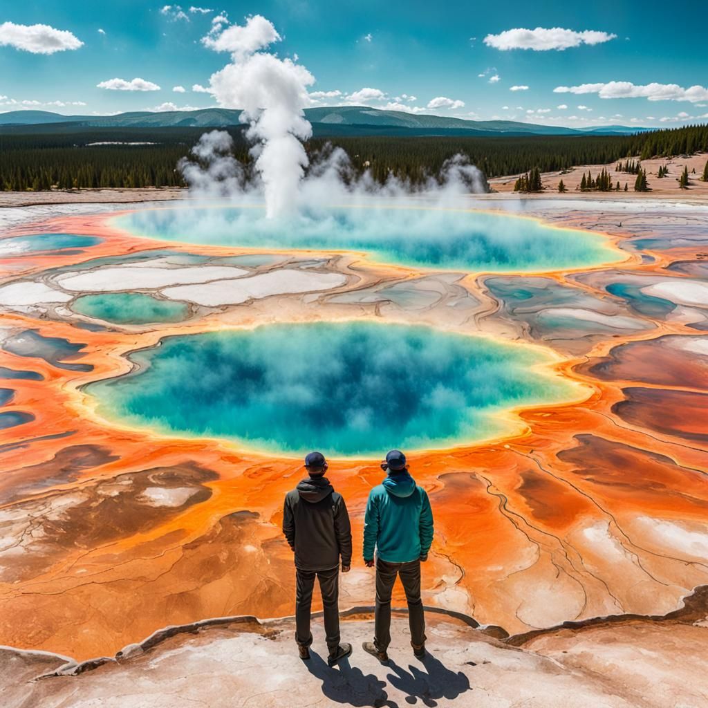 Grand Prismatic Spring: Hyperrealistic Concept Art