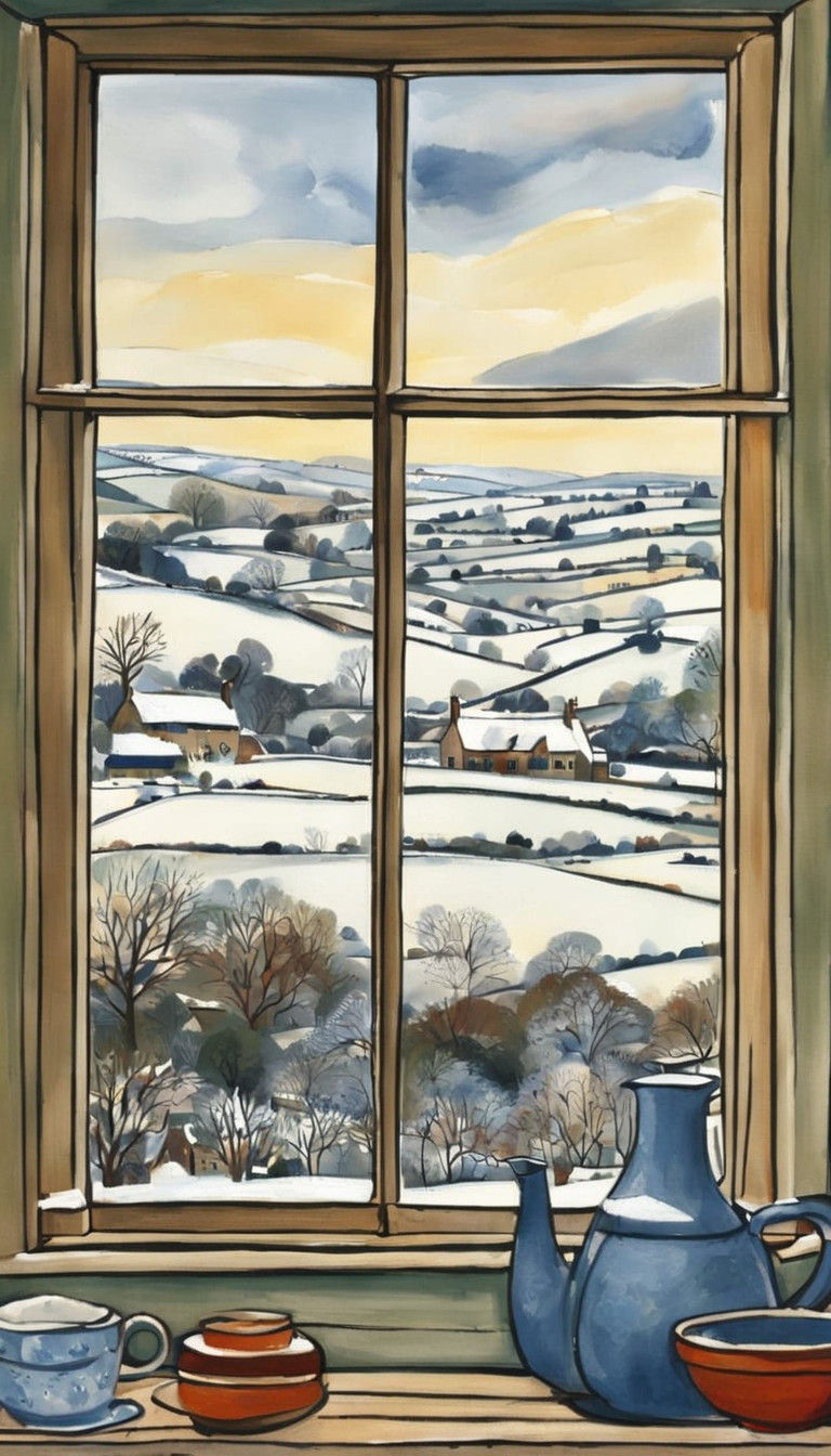 Winter Wonderland in Cotswolds Cottage Garden