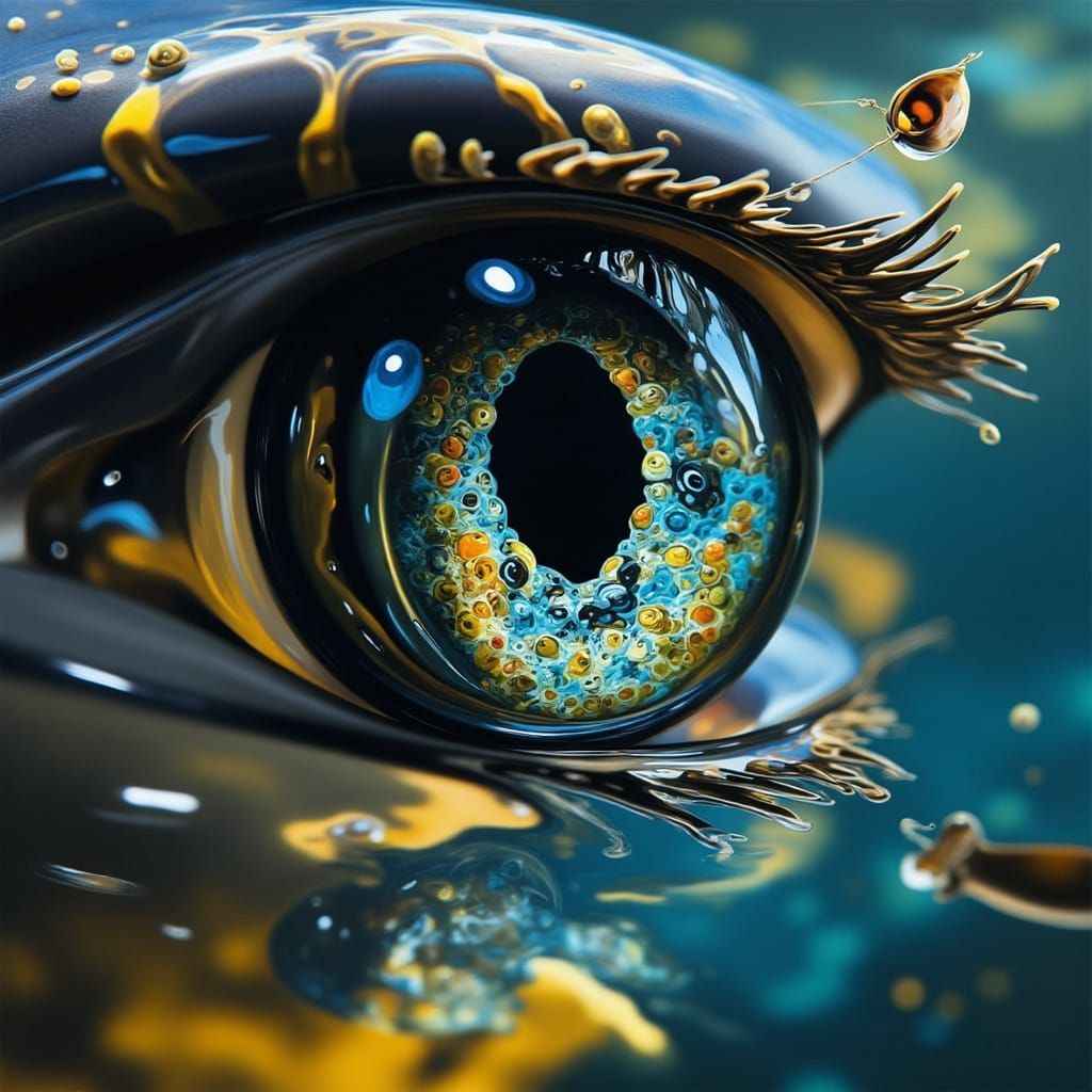 Shark Eye Macro Photography With Coral Reef Reflection