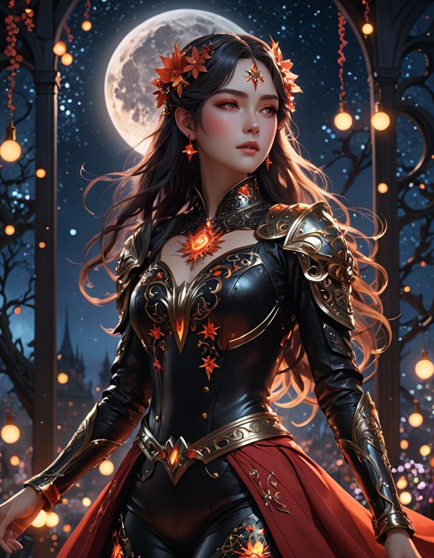 Lava Ballroom Suit on May Eve: 3D Anime Art