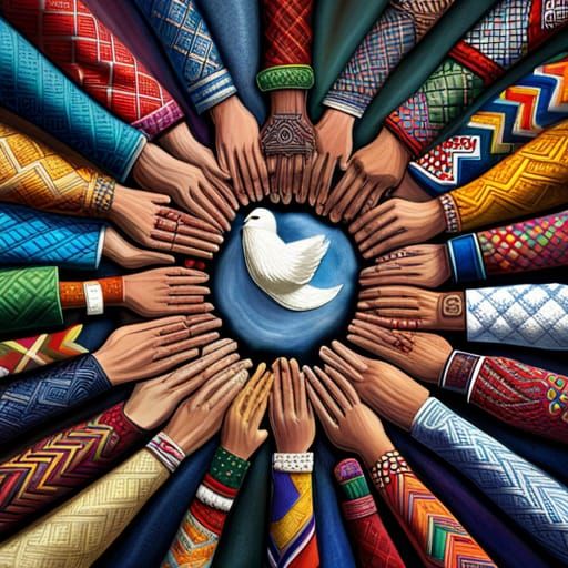 Global Unity: A World Holding Hands in Art