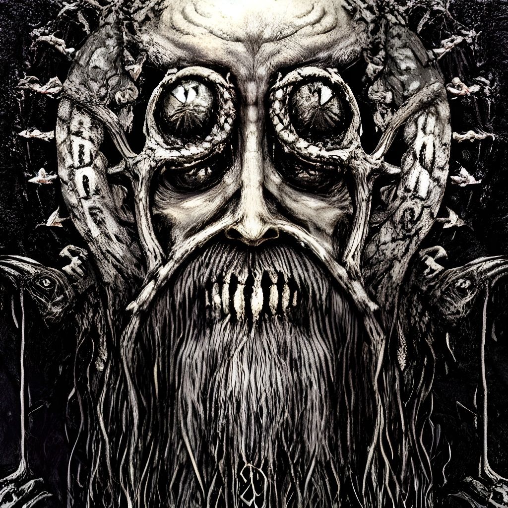 Viking Lich King Portrait as Oil Painting