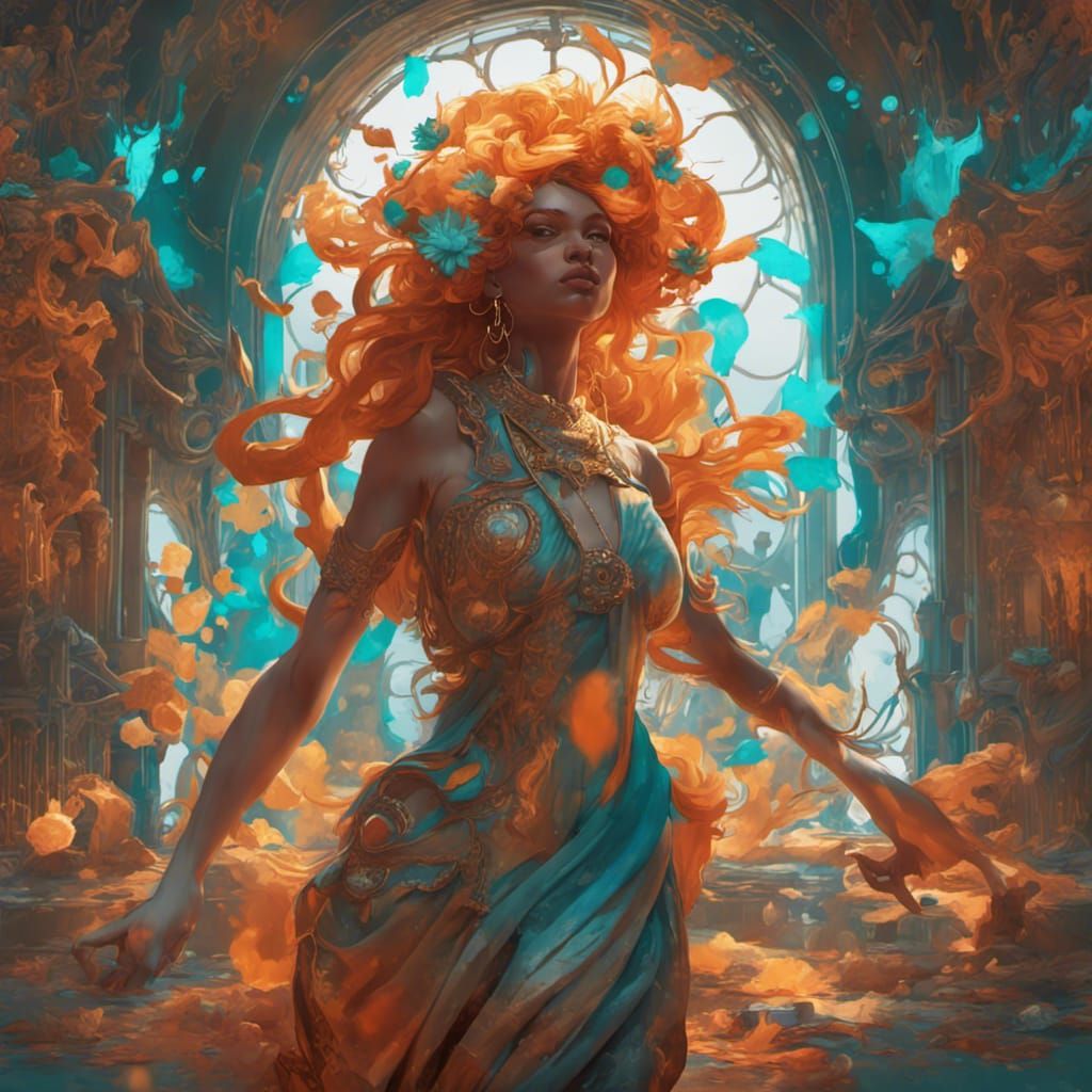 Psychology Extremes: Dynamic Concept Art in Orange and Teal