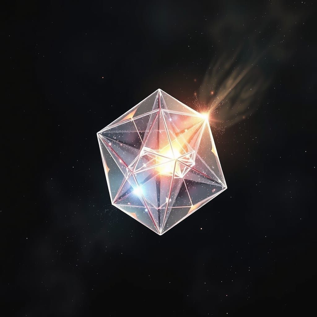 Surreal Tesseract Illuminates Cosmic Void