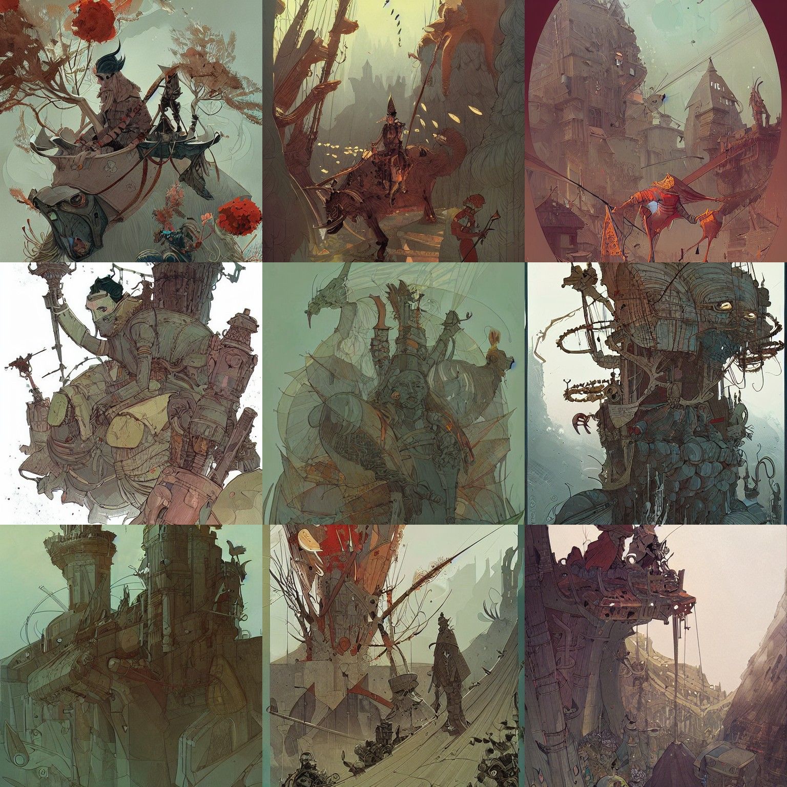 Detailed Fantasy Landscape Illustration