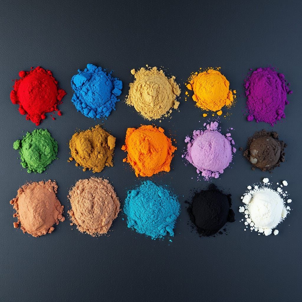 Epoxy Resin Pigment Powders Still Life
