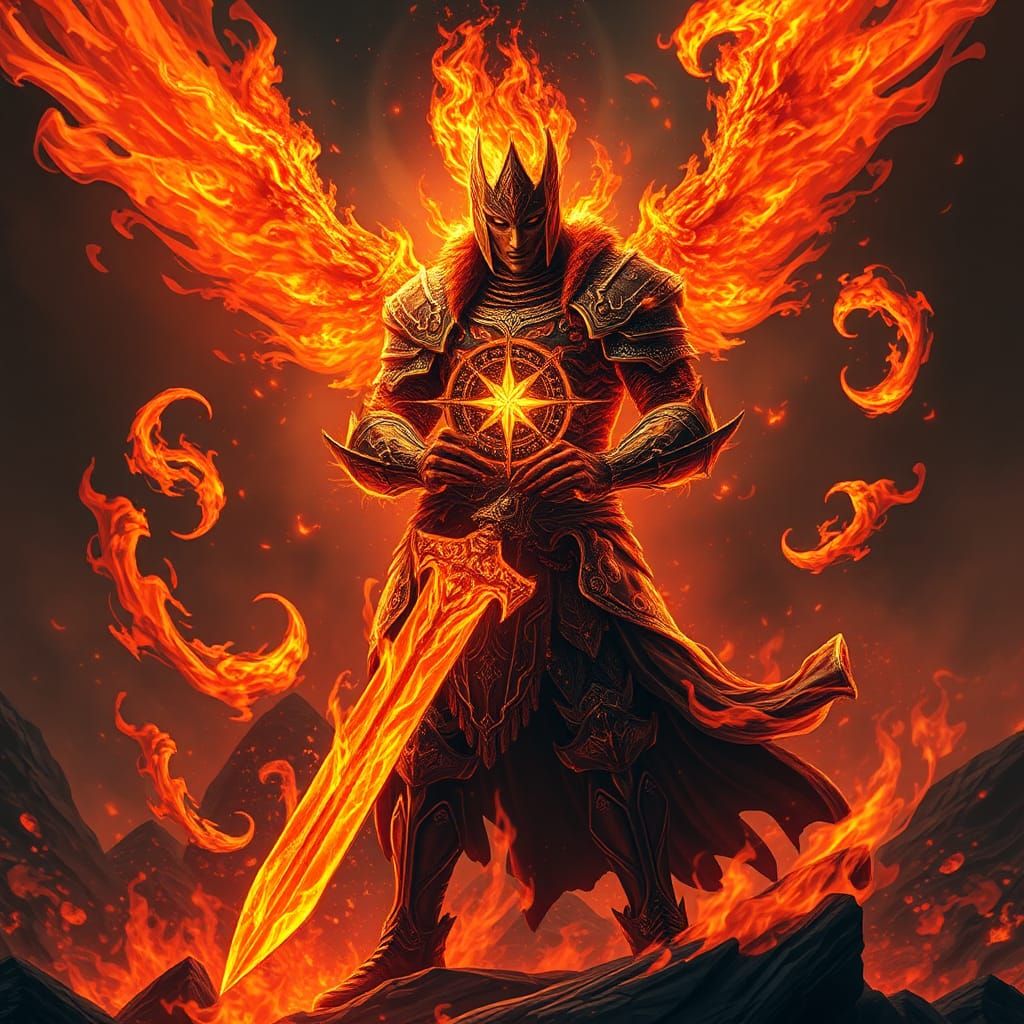 Fiery Warrior: A Blazing Elemental