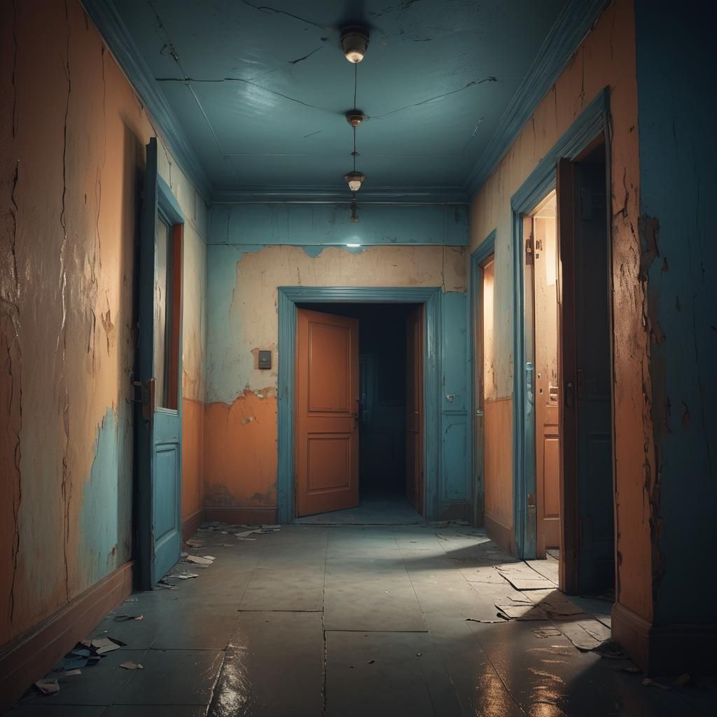 Eerie Figure Enters Dimly Lit Back Rooms