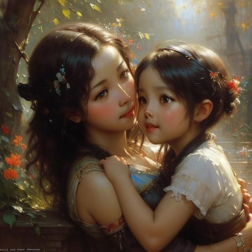 Beautiful Masterpiece Inspired by Pino Daeni