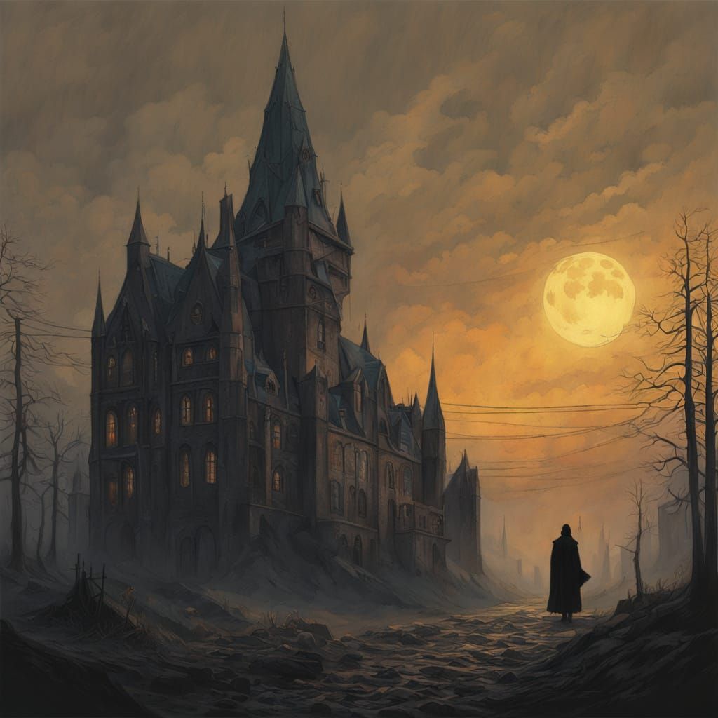 Ethereal Gothic Fantasy Portrait of a Young Witch