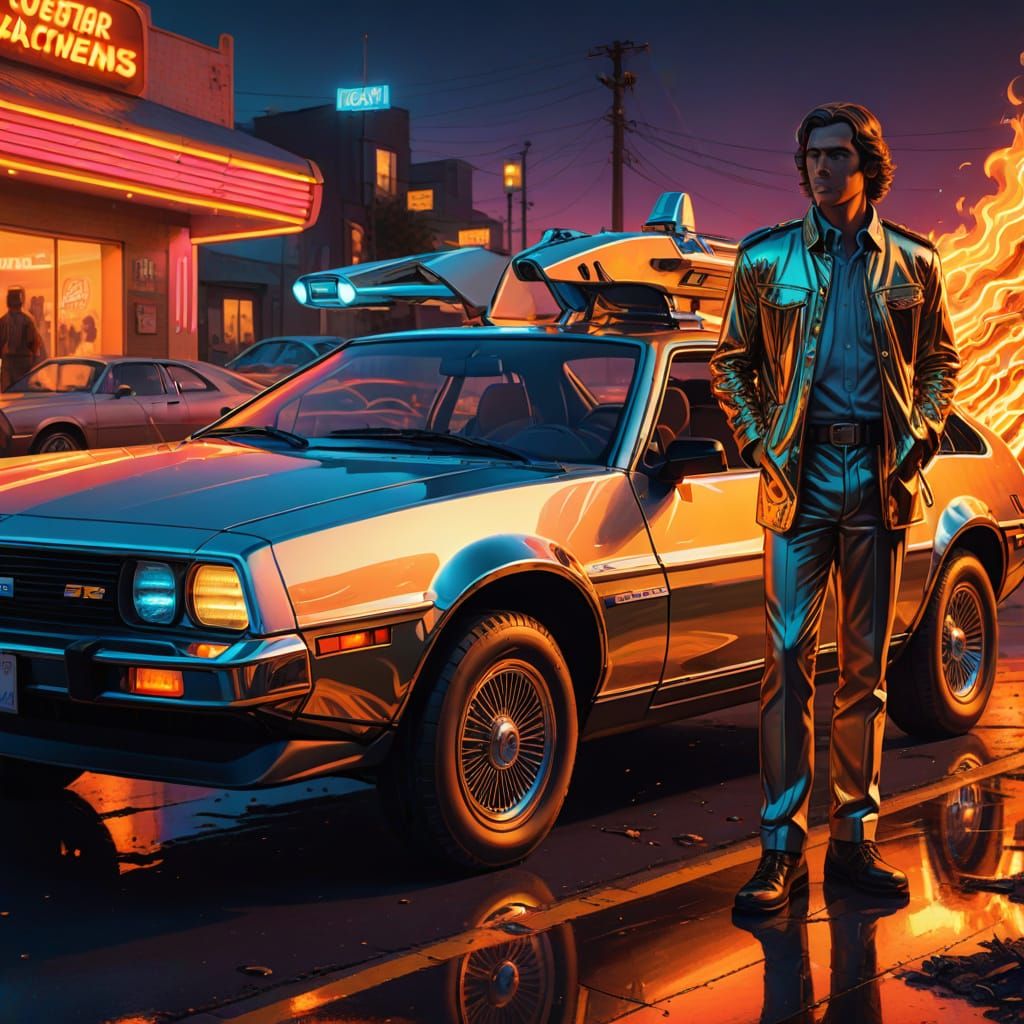 Retro-Futuristic Pinto in Pop Art Style