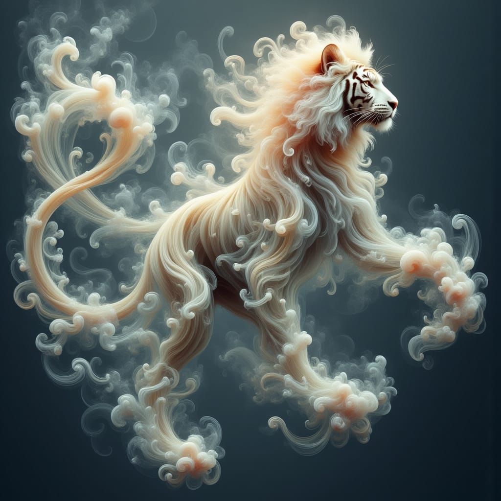 Ethereal Tiger in Dreamlike Vortex
