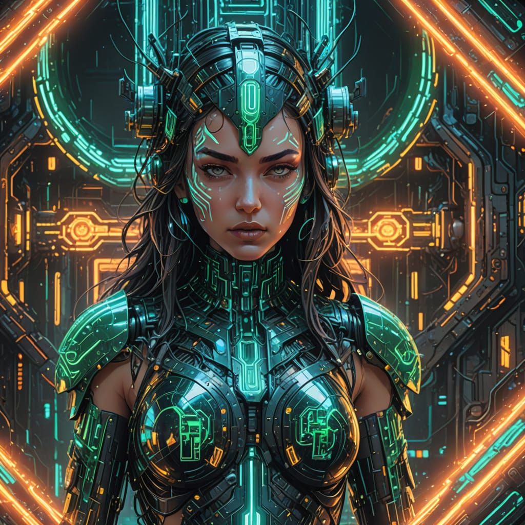 Cyberpunk Gods Forge in Titanium Temple